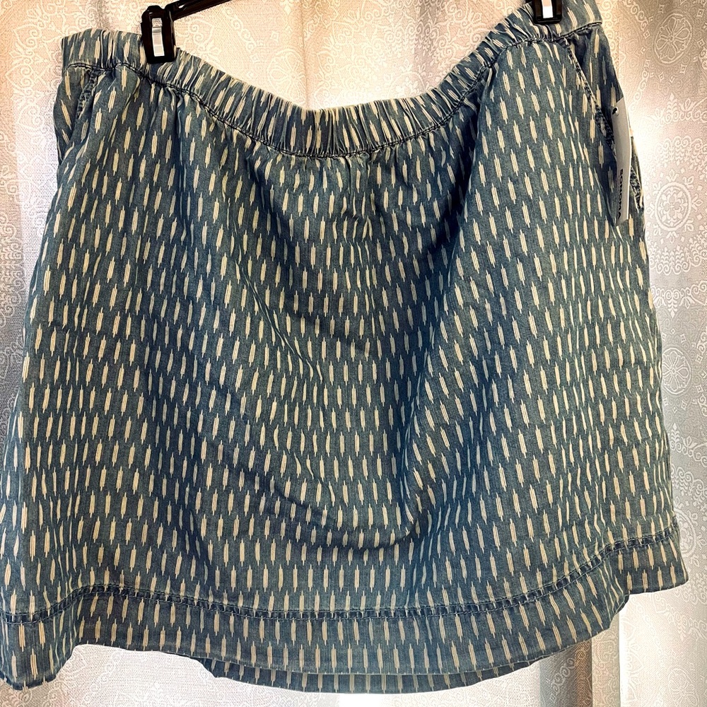 Sonoma stretch waste lightweight denim skirt